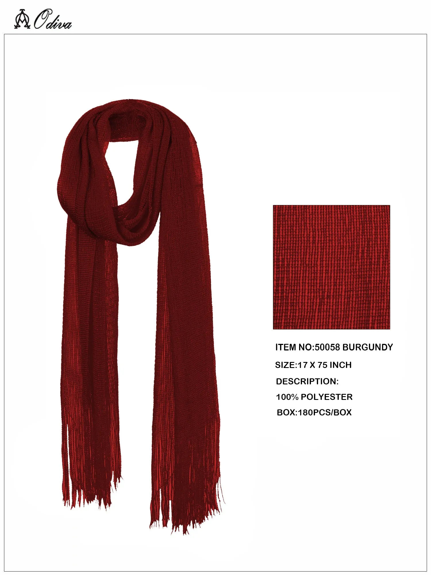 Shimmering Scarf-Burgundy