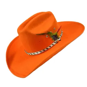 Sierra Ultra-Felt Blaze Orange Western Cowboy Hat