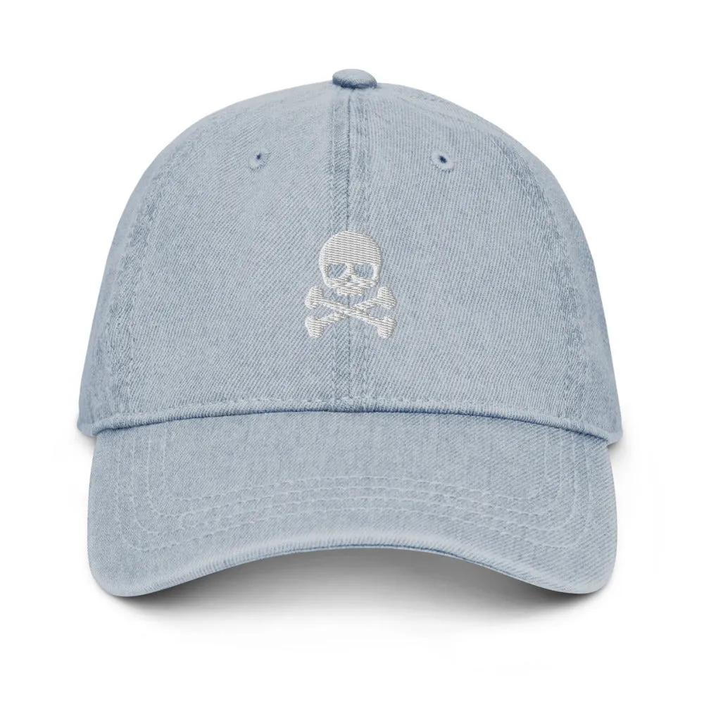 Skull & Crossbones Denim Hat