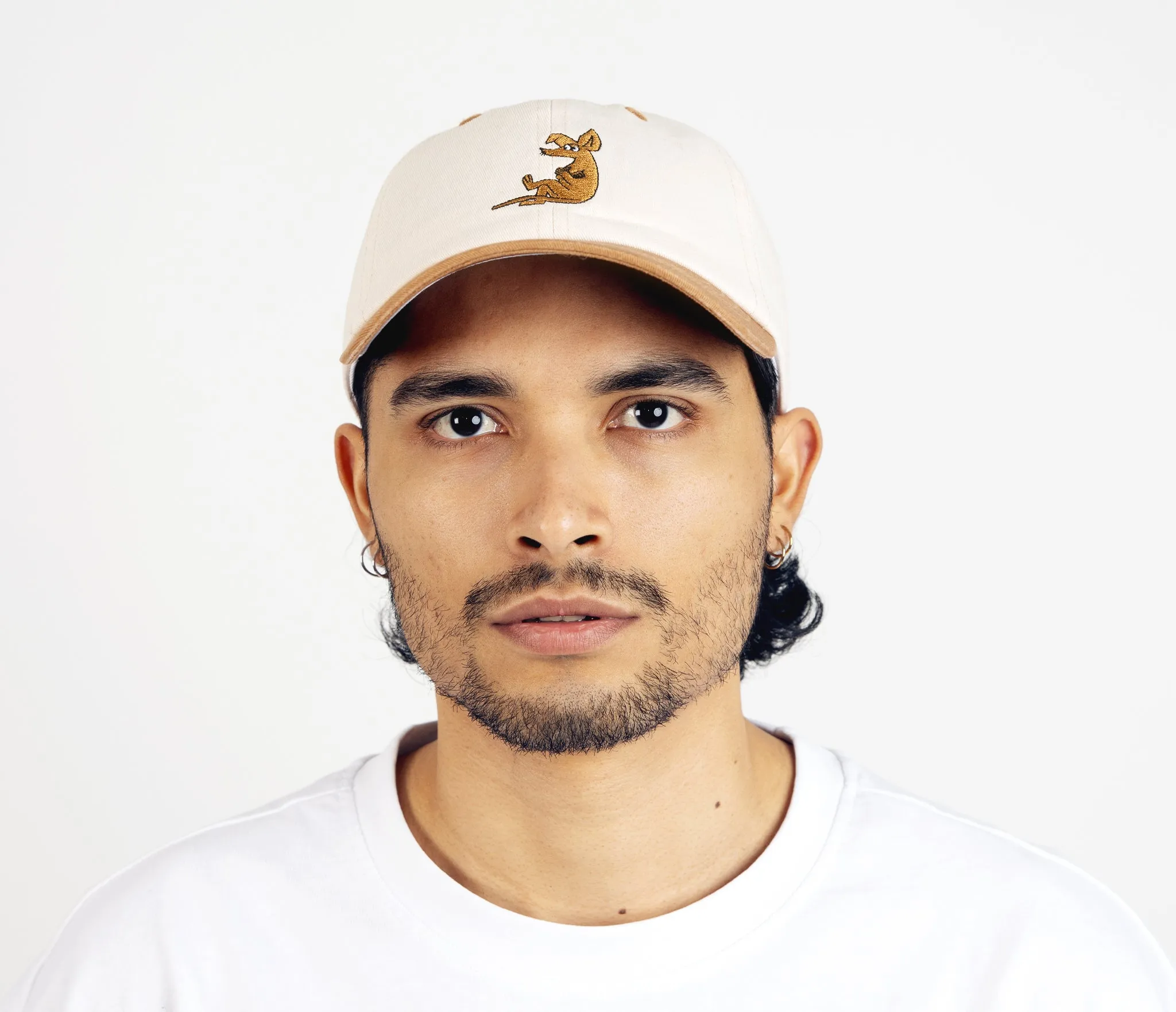 Sniff's Thoughts Baseball Adult Cap - White and Brown