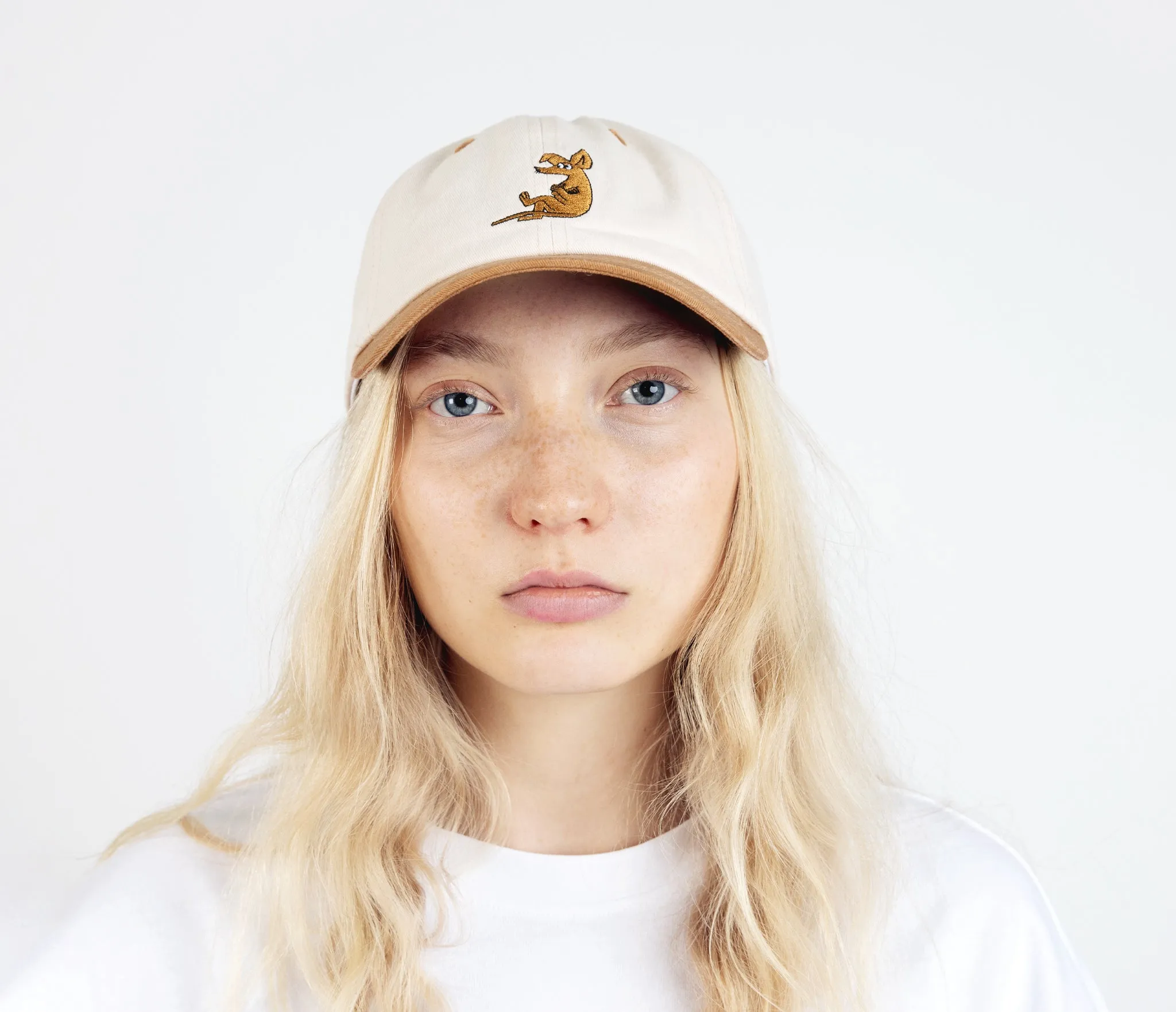 Sniff's Thoughts Baseball Adult Cap - White and Brown