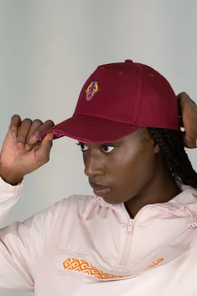 Sue Adinkra Cargo Cap Women in Burgundy