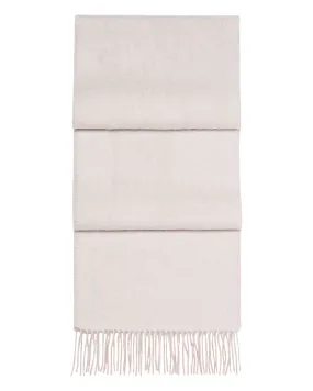 Unisex Doubleface Woven Cashmere Scarf Frost White