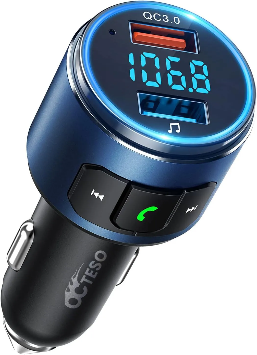 Upgraded V5.0 Bluetooth FM Transmitter for Car