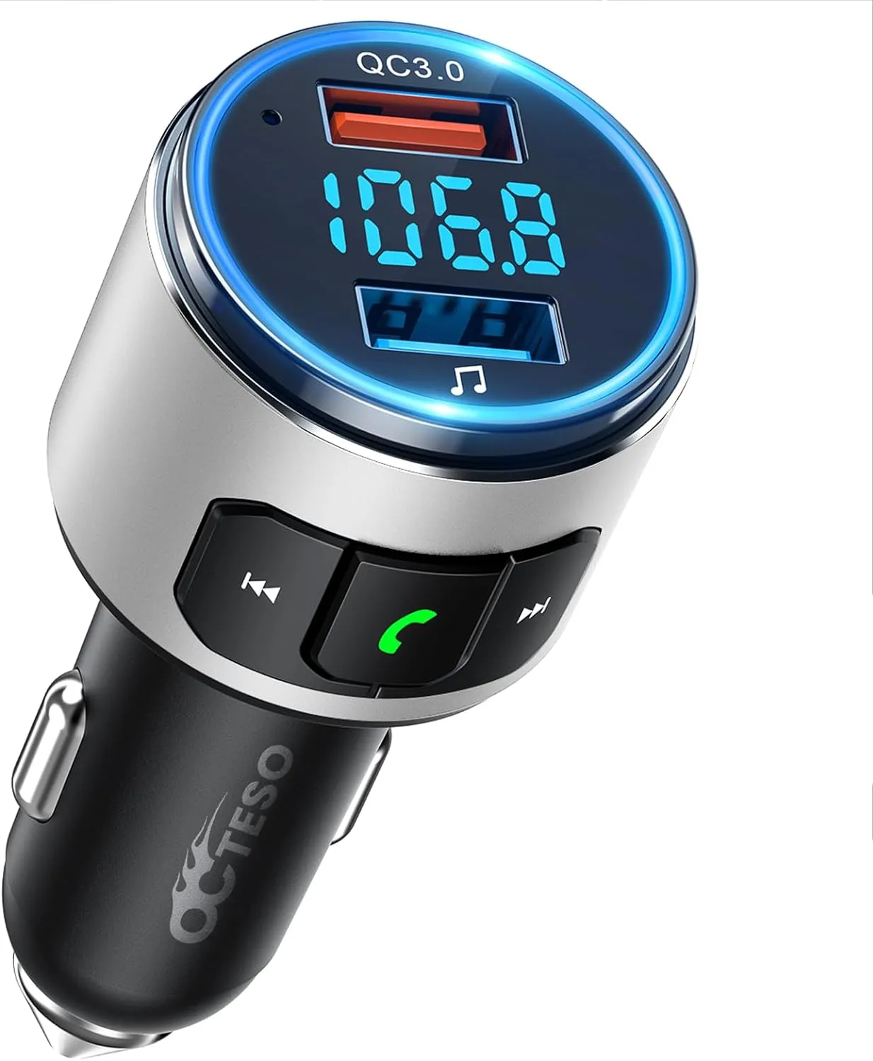 Upgraded V5.0 Bluetooth FM Transmitter for Car