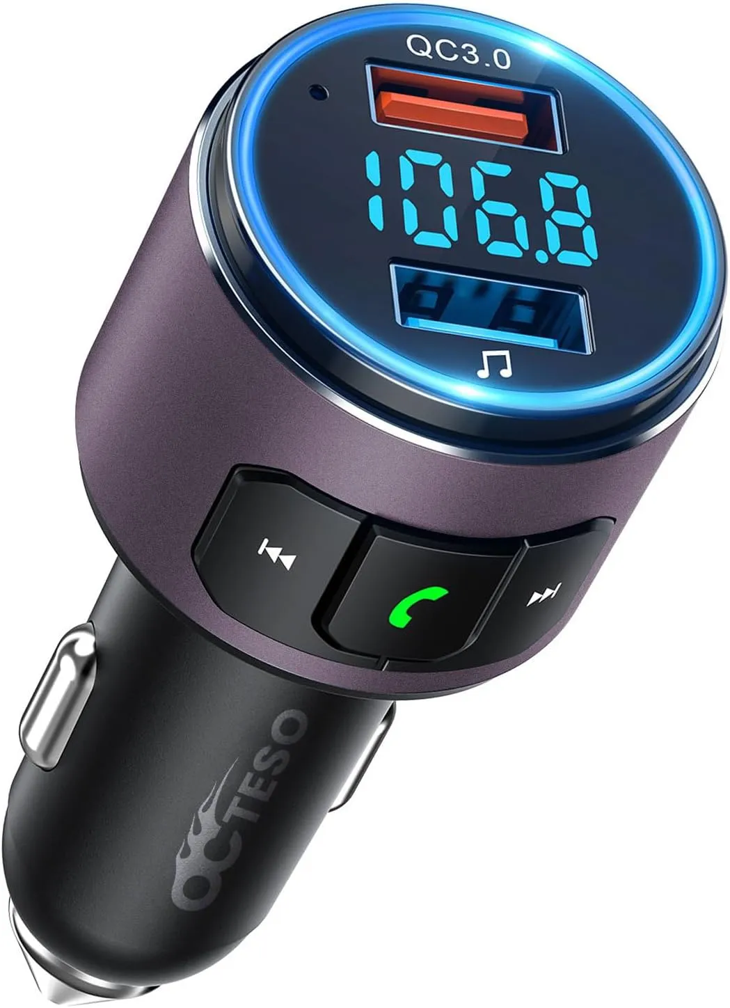 Upgraded V5.0 Bluetooth FM Transmitter for Car