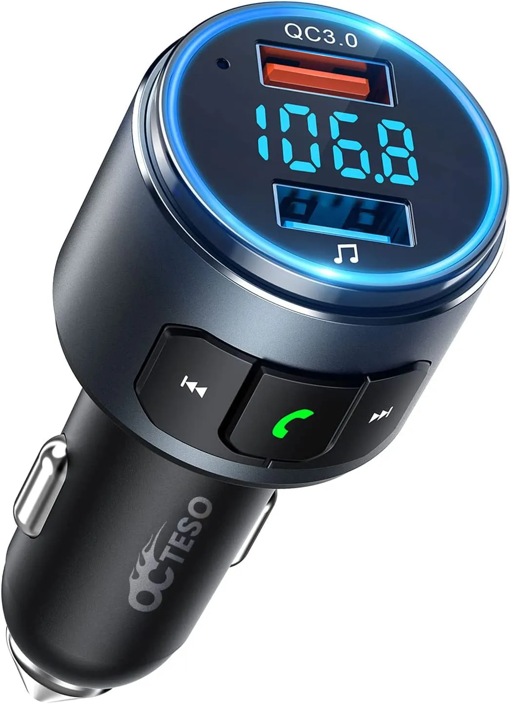 Upgraded V5.0 Bluetooth FM Transmitter for Car