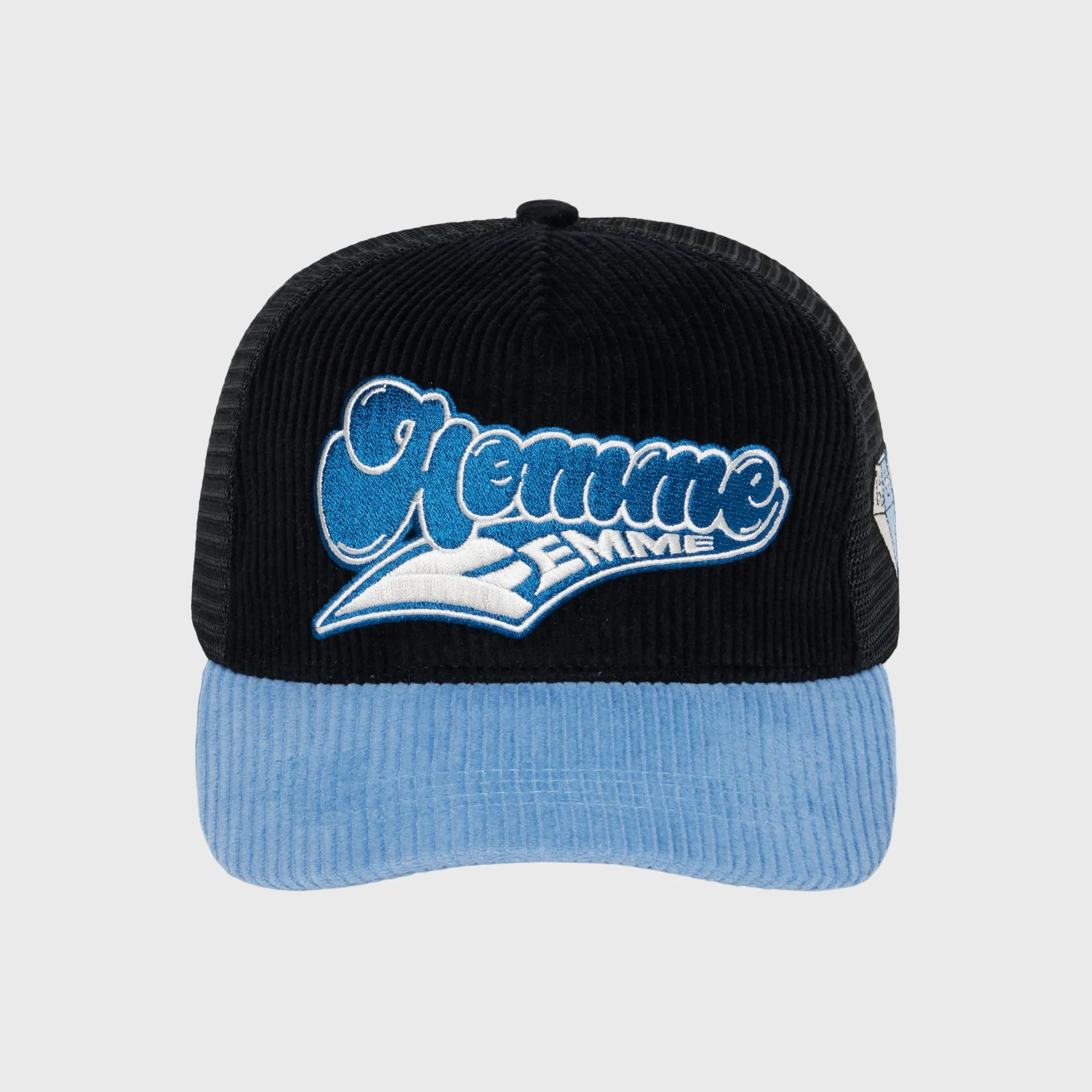 Wave Logo Hat Black and Blue