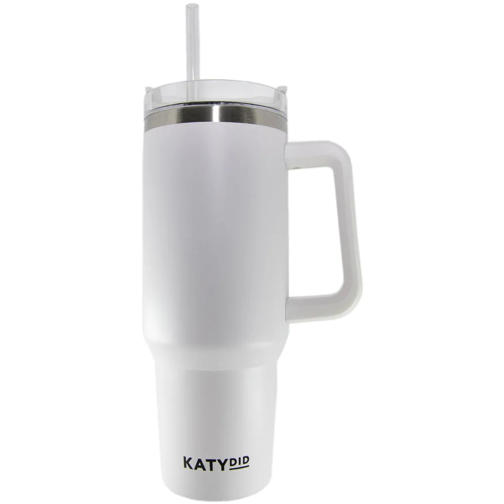 WHITE TRAVEL TUMBLER 40 OZ