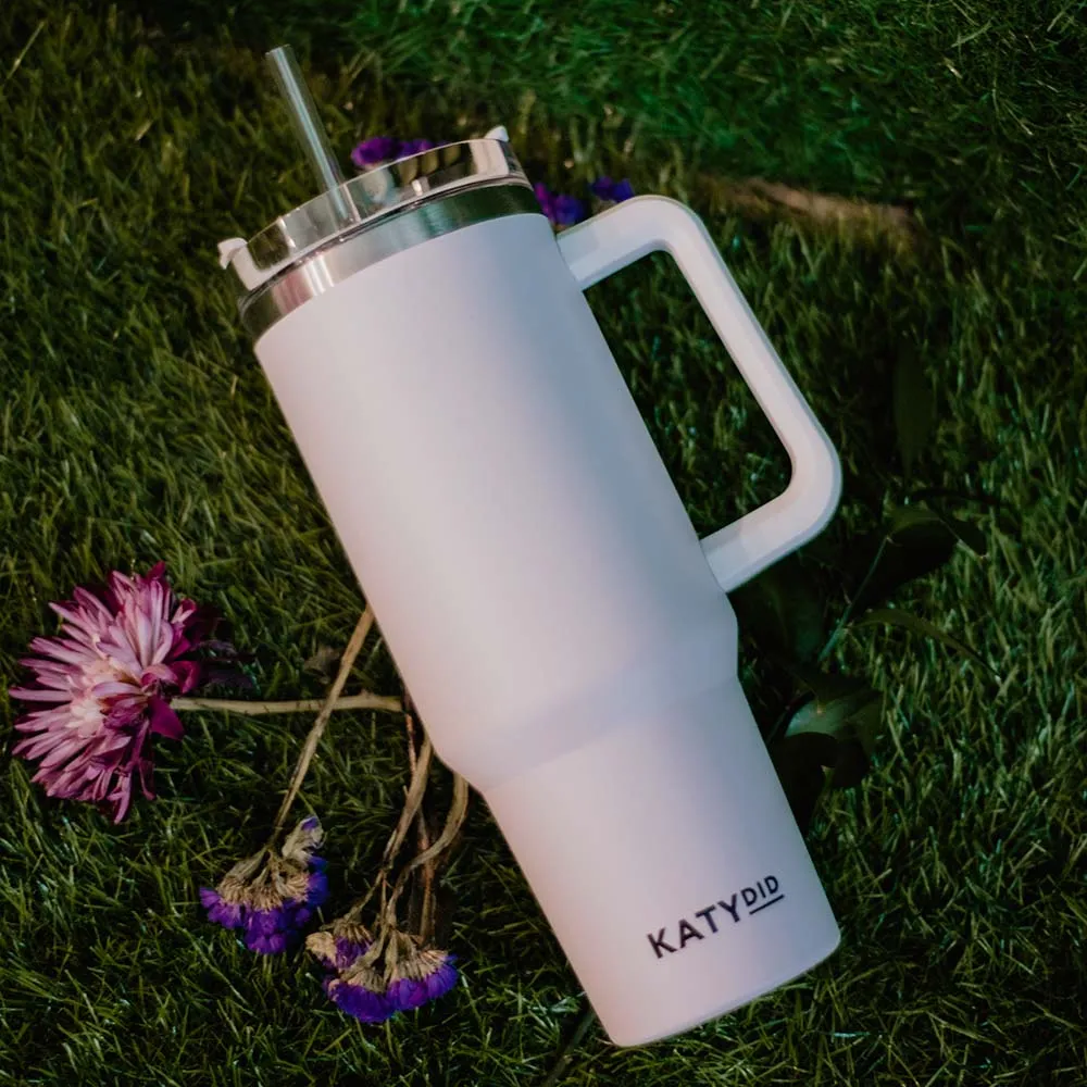 WHITE TRAVEL TUMBLER 40 OZ