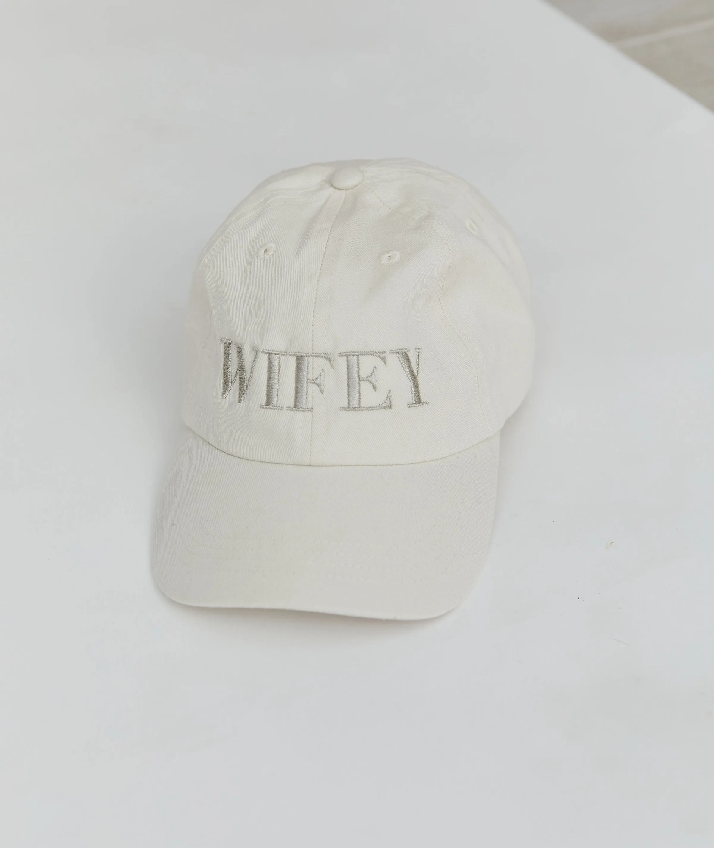 Wifey Embroidered Baseball Cap - Champagne