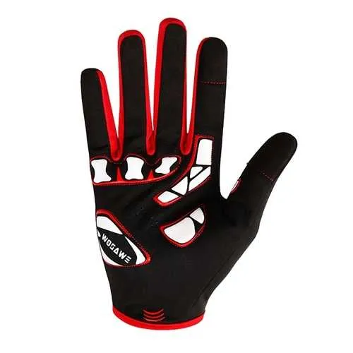 WOSAWE Autumn And Winter Riding Fleece Gloves Bicycle Touch Screen Full Finger Gloves