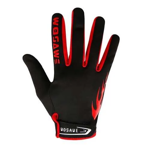 WOSAWE Autumn And Winter Riding Fleece Gloves Bicycle Touch Screen Full Finger Gloves